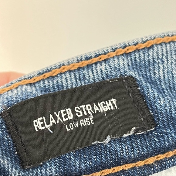 Express 8S low Rise Washed Baggy Straight 0784 Cargo Relax Straight Jeans short - Picture 8 of 13